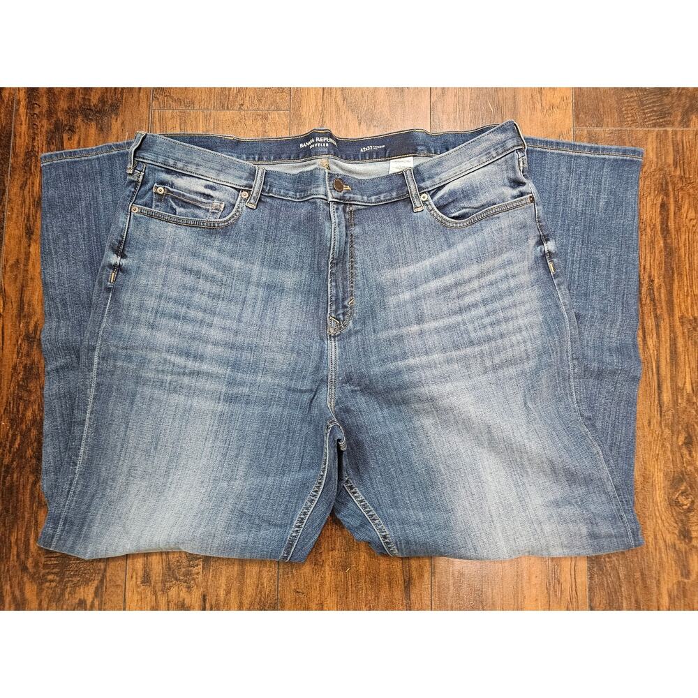 NEW BANANA REPUBLIC TRAVELER JEANS SIZE 42X32 Tapered Fit Men's